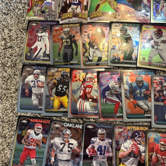 82 card lot of 2024 Topps Chrome & Resurgence football cards NFL - Picture 2 of 11
